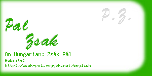 pal zsak business card